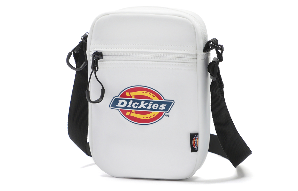 Dickies Polyester Shoulder Bag, Crossbody Bag With Cell Phone Pouch Unisex White