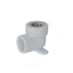 Угольник PP-R комбинированный белый Дн 25х1/2" ВР с креплением PRO VALFEX 10120025-PRO