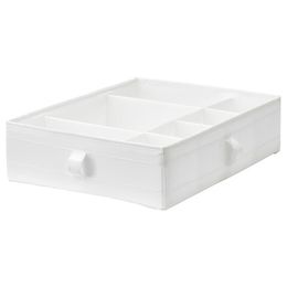 Ящик с отделениями IKEA SKUBB (СКАББ), Полиэстер, Белый, 44x34x11 см