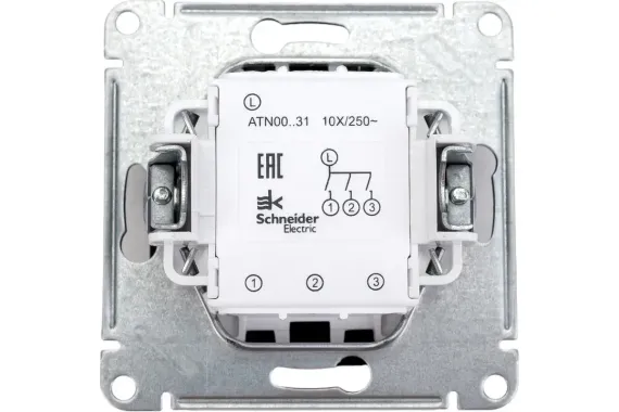 Выключатель Systeme Electric ATLASDESIGN 3-клавишный карбон 36373