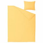 Комплект постельного белья IKEA NATTSVARMARE (НАТТСВАРМАРЕ), Односпальный, Желтый, 150x200, 50x80 см