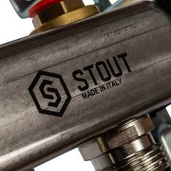 SMS 0922 000011 STOUT Коллектор из нержавеющей стали без расходомеров 11 вых.