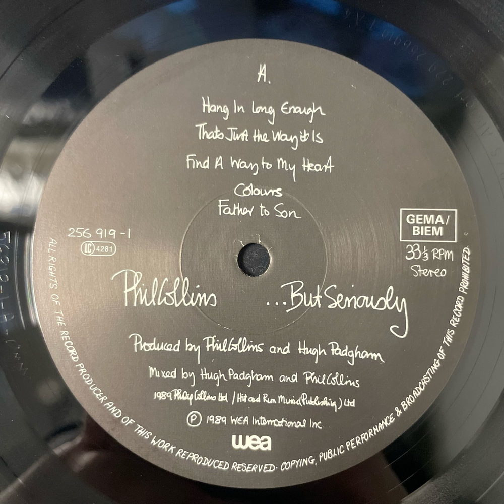 Винтажная виниловая пластинка LP Phil Collins But Seriously (Германия, 1989)