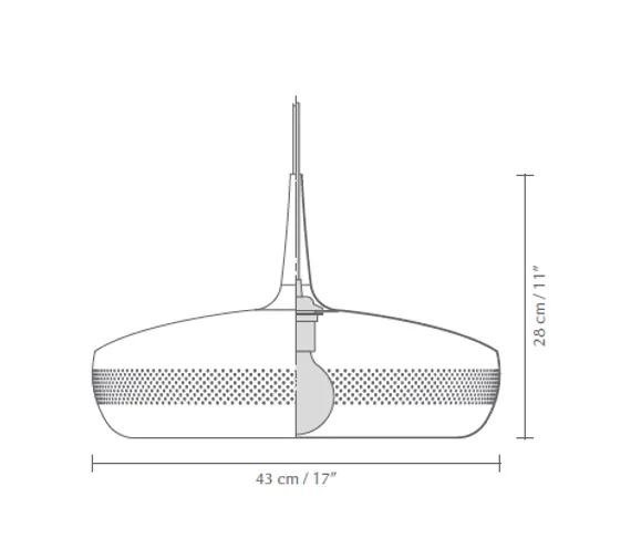 Плафон Umage Clava Dine V2 Ø43 см, брашированная медь