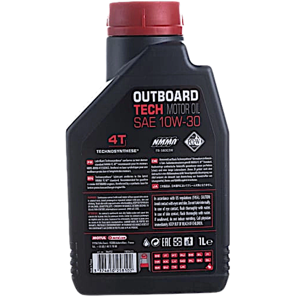 Масло мотор. 4T полусинт. Motul Outboard Tech 10W30 1л