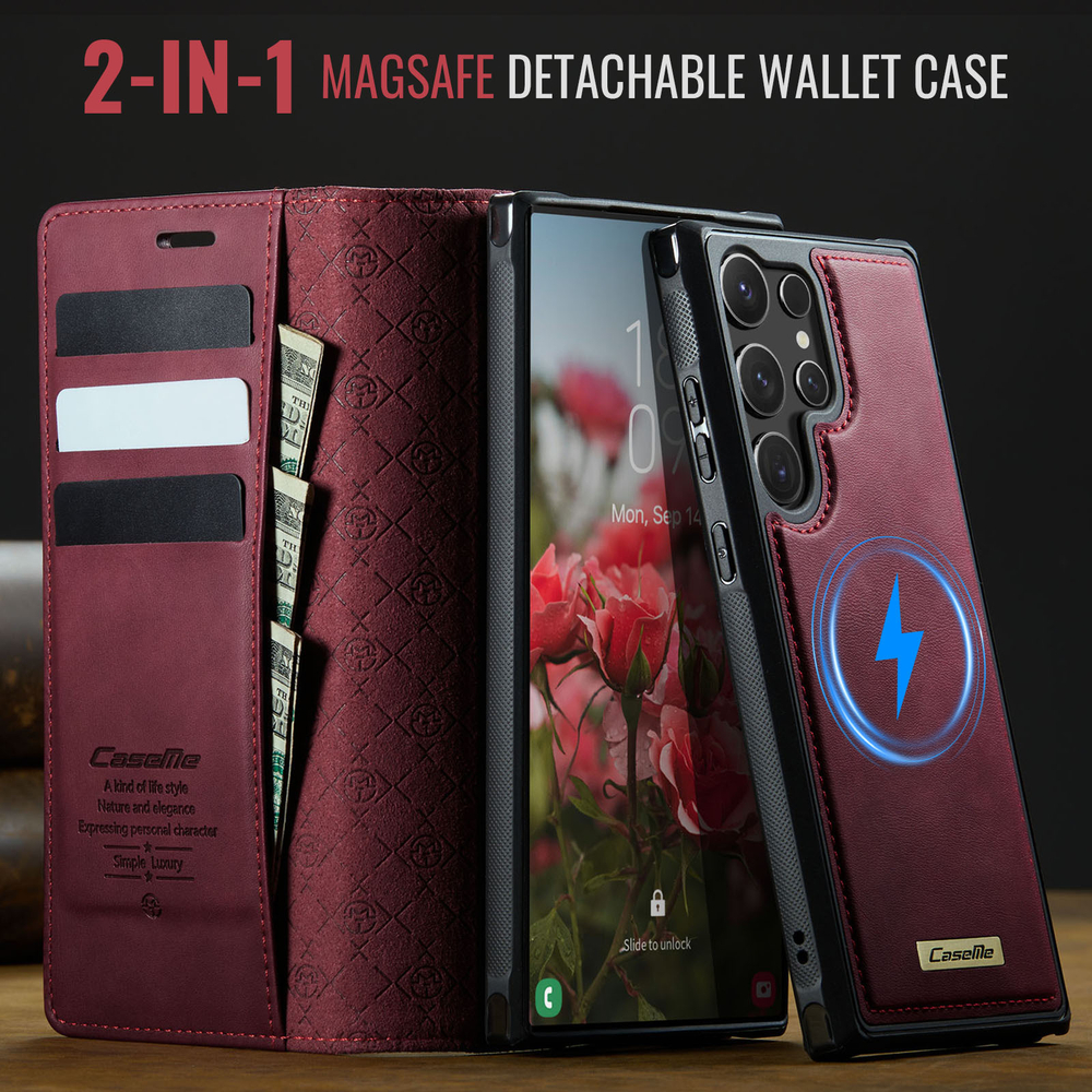 Чехол-кошелек CaseMe 2 in 1 MagSafe Samsung Galaxy S25 Ultra