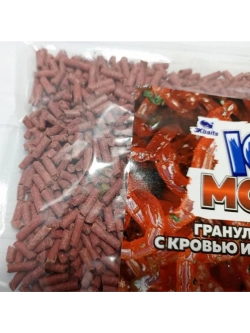 Мотыль гранулированный 3мм ICY с кровью и экстрактом