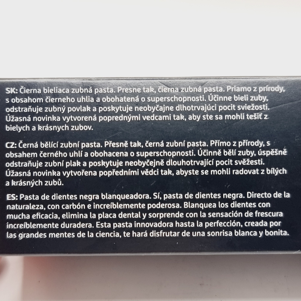 Зубная паста отбеливающая с углем Ecodenta Black Whitening, 100 мл (из Финляндии)