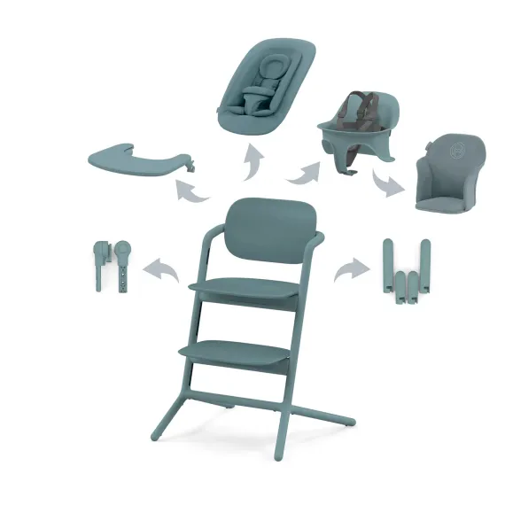 Стульчик Cybex Lemo 4-in-1 Set Stone Blue + мягкий вкладыш и ремни безопасности