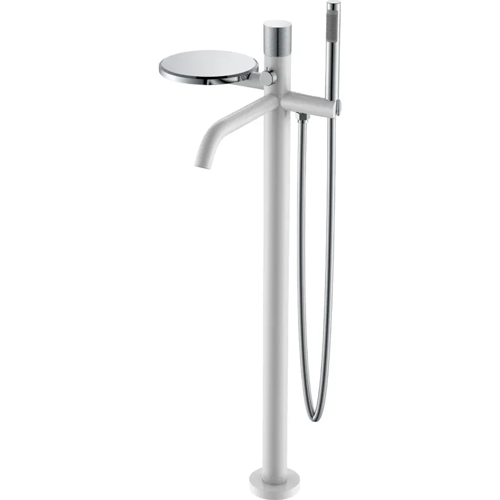 Напольный смеситель для ванны с душем Boheme Stick 129-WCR.2 white touch chrome