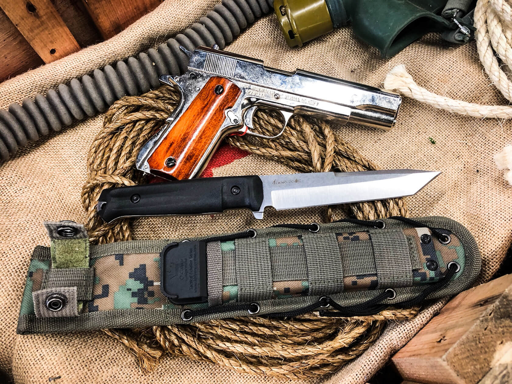 Тактический нож Aggressor AUS-8 Stonewash - изображение 9