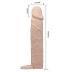 Удлиняющая реалистичная насадка Pretty Love Penis Sleeve 7'' (Цвет: телесный)