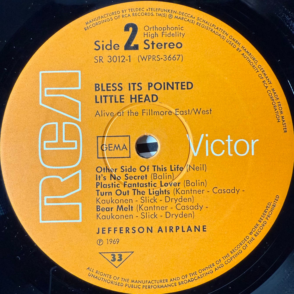 Jefferson Airplane ‎– Bless Its Pointed Little Head / Takes Off 2LP (Германия 1973г.)