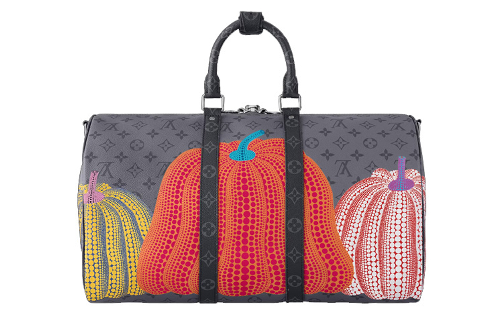 LOUIS VUITTON Lv X Yk Keepall Bag 45 Pumpkin Print