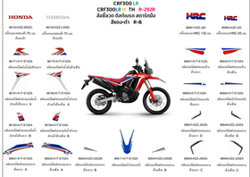 86831-K1T-E10ZA. STRIPE, R. SIDE COVER *TYPE1* (TYPE1 ). Honda CRF300Rally, Sticker OEM