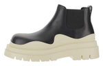 Bottega Veneta Tire Chelsea Ankle Length Chelsea Boots Men"s Beige Black