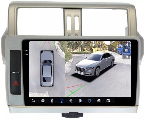 Магнитола для Toyota Land Cruiser Prado 150 2014-2017 - FarCar BX347/531M-360 монитор 10.36" 2K QLED на Android 13, Быстрая, CarPlay, 4G SIM-слот, 4 камеры в комплекте