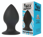 Чёрная анальная втулка Sex Expert - 8 см. (Цвет: черный)