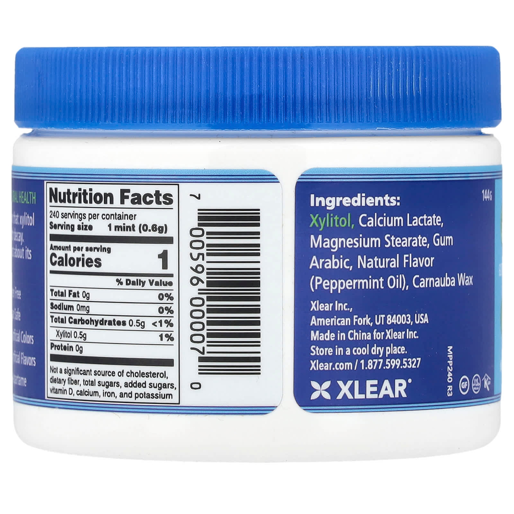Xlear, Spry®, леденцы с перечной мятой, 240 шт. (144 г)
