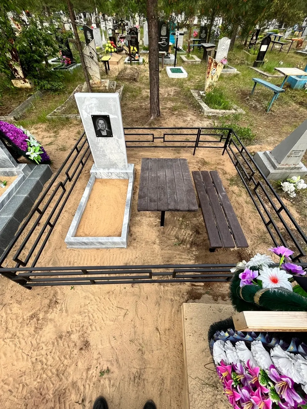 Установка Стола и Лавки из полиуретана