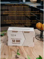 Копилка для денег на 50 000 рублей деревянная большая