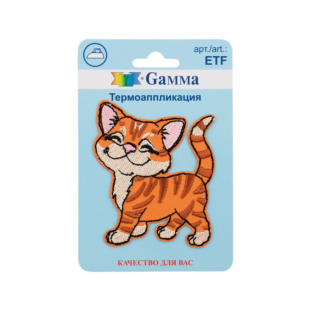 Аппликация термоклеевая "Котенок" 5.5х6.5 см, №04, 1 шт, 02-422, Gamma ETF