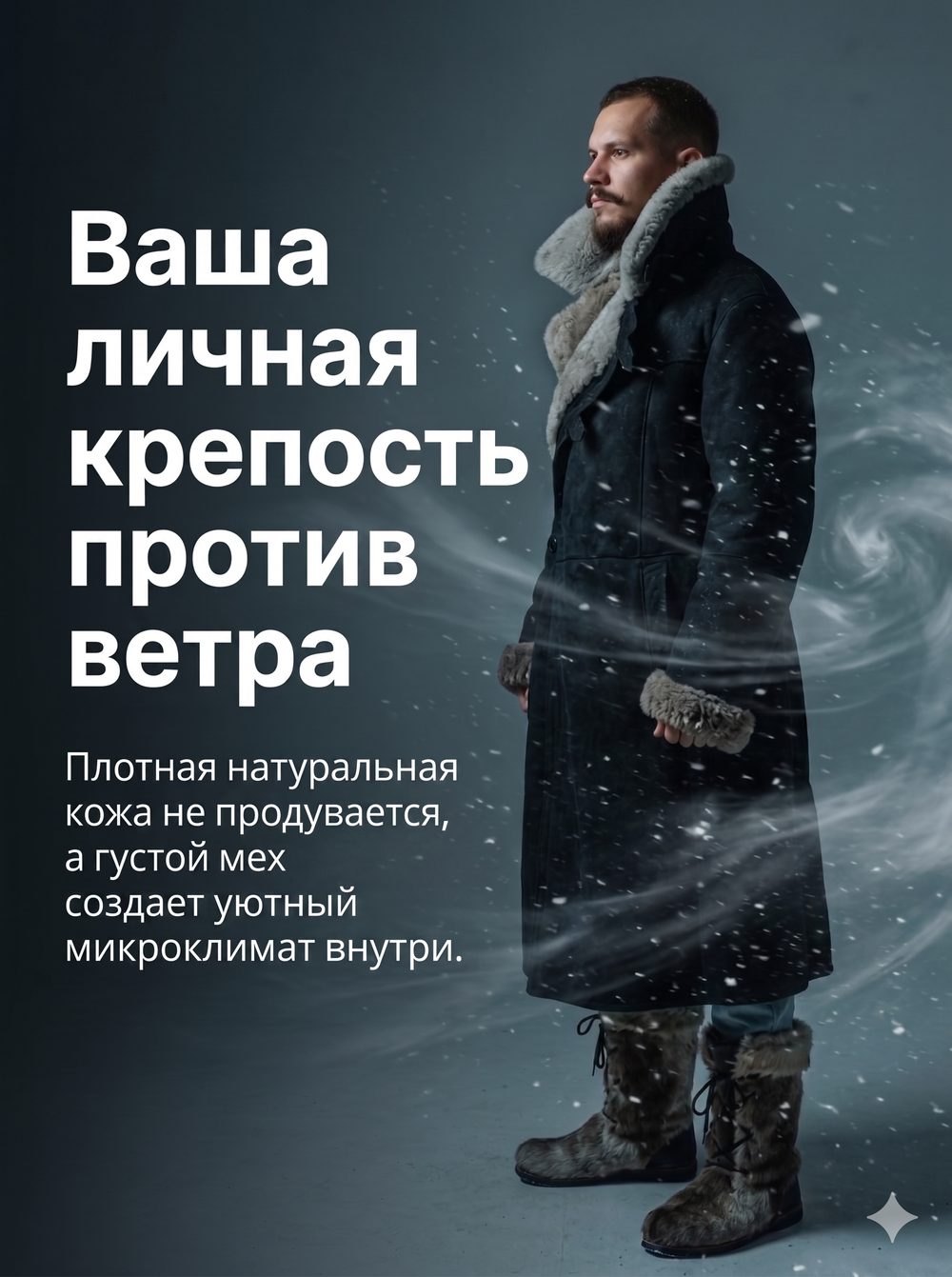 Бекеша из натуральной овчины ГОСТ: 7416-73 чёрная