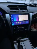 Магнитола для Toyota Camry 55 2014-2018 (рамка серебро) - FarCar S400-TS18 монитор 10.36" QLED на Android 14, CarPlay, 4G SIM-слот