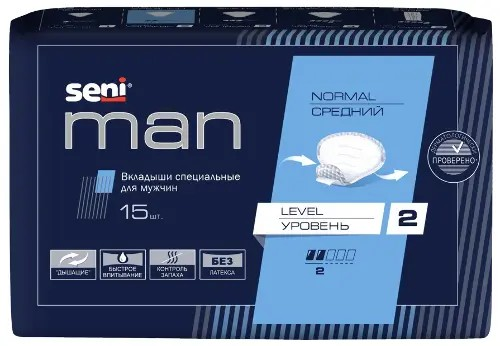 Вкладыши урологические для мужчин Seni Man Normal Level 2, 15 шт.