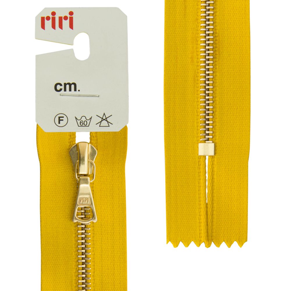 Молния металл RIRI Т4 (4 мм) 1 зам., н/раз., 16 см, Gold, атласная тесьма, цв.5339, горчичный, 1 шт Молния металл RIRI Т4 (4 мм) 1 зам., н/раз., 16 см, Gold, атласная тесьма, цв.5339, горчичный, 1 шт