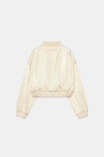 АТЛАСНЫЙ УКОРОЧЕННЫЙ БОМБЕР — ZARA