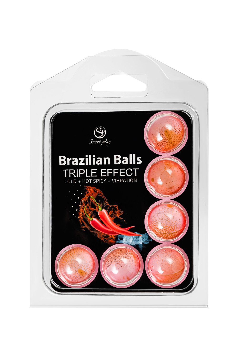 Массажное масло Secret Play Brazilian Balls тройной эффект 6 шт