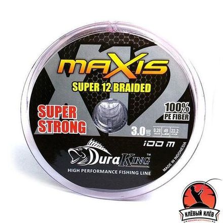 Шнур DuraKing MAXIS 12X, 150м, мультиколор #3, 0,28мм, 49lbs