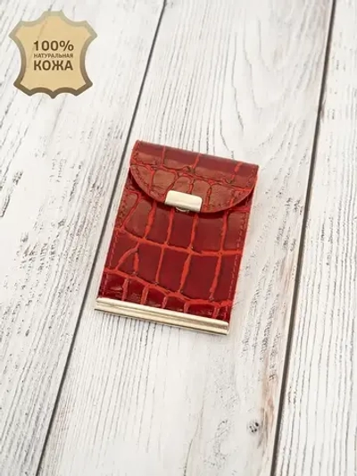 Купюродержатель зажим для денег кожаный