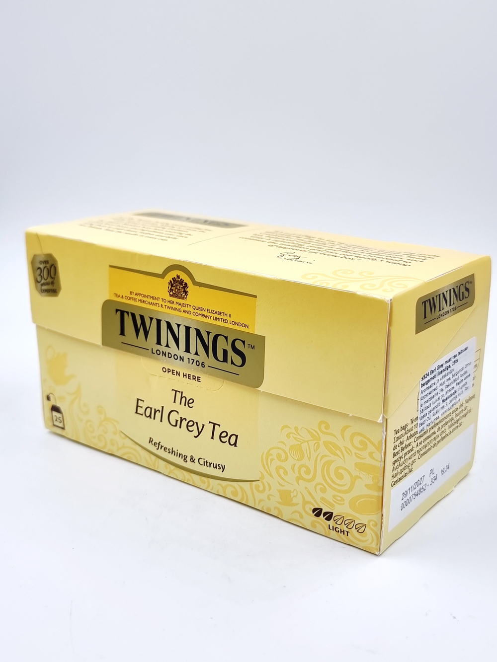 Чай черный Twinings Эрл Грей с бергамотом 25 пакетиков, 50 г (из Финляндии)