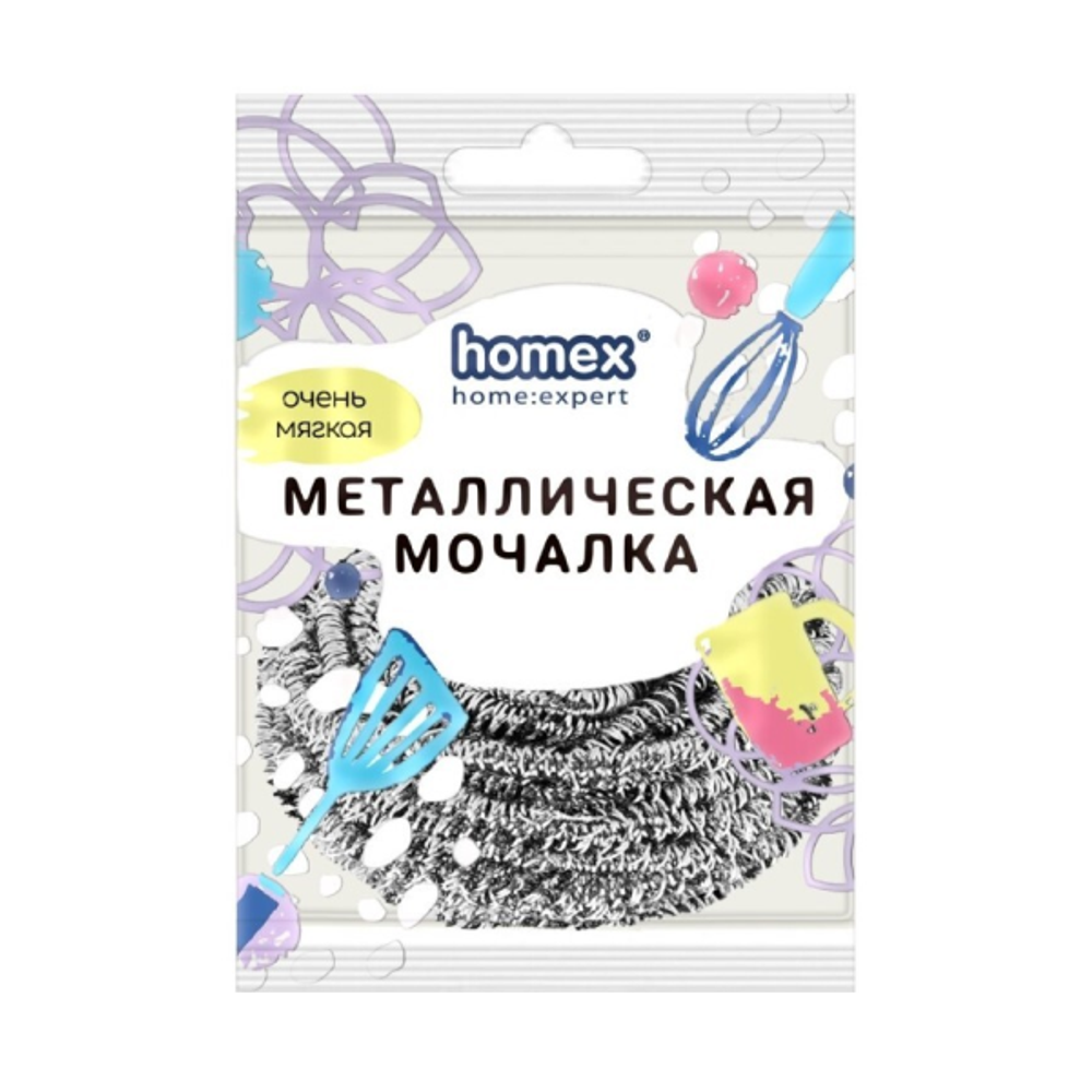 HOMEX Мочалка металлическая спиральная "Очень Мягкая"