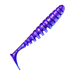 Приманка ZUB-SHAD 100мм(4")-4шт, (цвет 610) фиолетовый с блестками