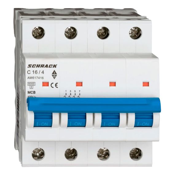 Автоматический выключатель Schrack Technik 4P C 16A 6kA Amparo AM617416--
