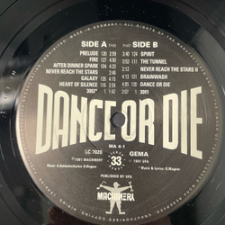 Винтажная виниловая пластинка LP Dance Or Die 3001 (Германия 1991)