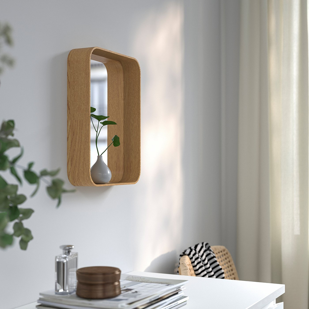 IKEA DVÄRGSYREN  (ИКЕА ДВЭРГСИРЕН)  -  Зеркало - дубовый шпон 28x37 см