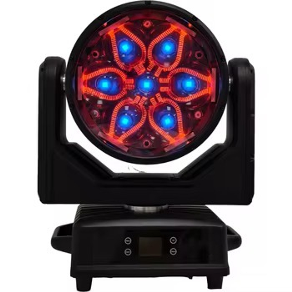 Вращающаяся голова WASH 7х60W AURA 12x4 Вт RGBW