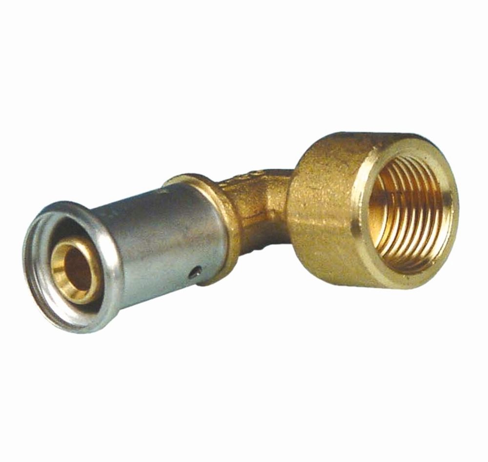Угольник 90° ВР, HENCO(ХЕНКО) латунь пресс, 20x1/2"