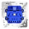 Розетка с крышкой Voltum S70 Белый глянцевый VLS040301
