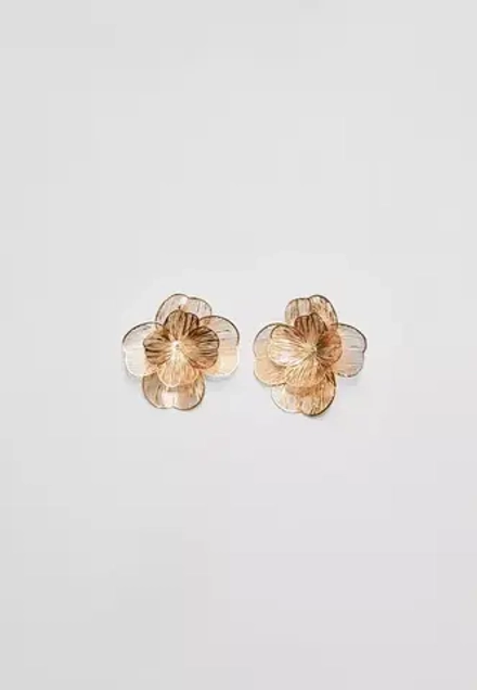 STRADIVARIUS Серьги в виде цветов, золотой