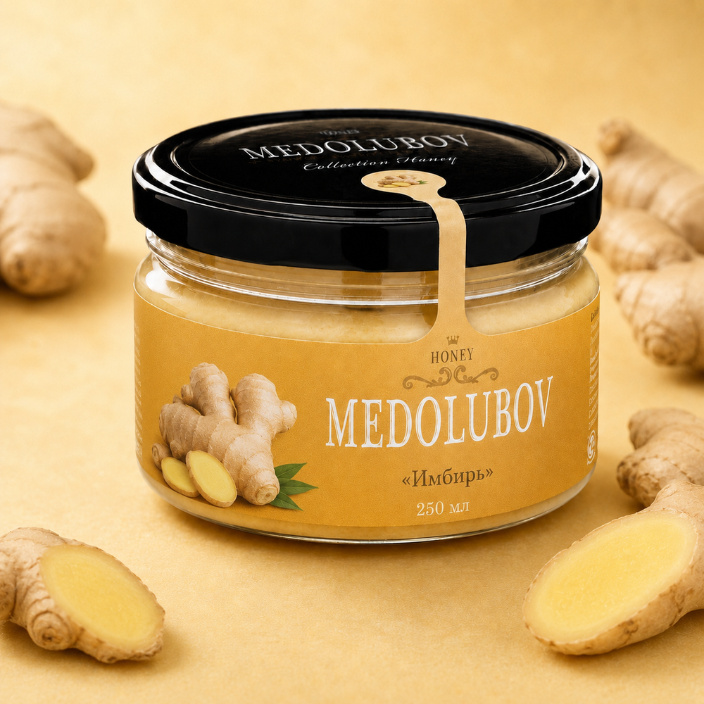 Крем-мёд MEDOLUBOV «Имбирь», 250 мл