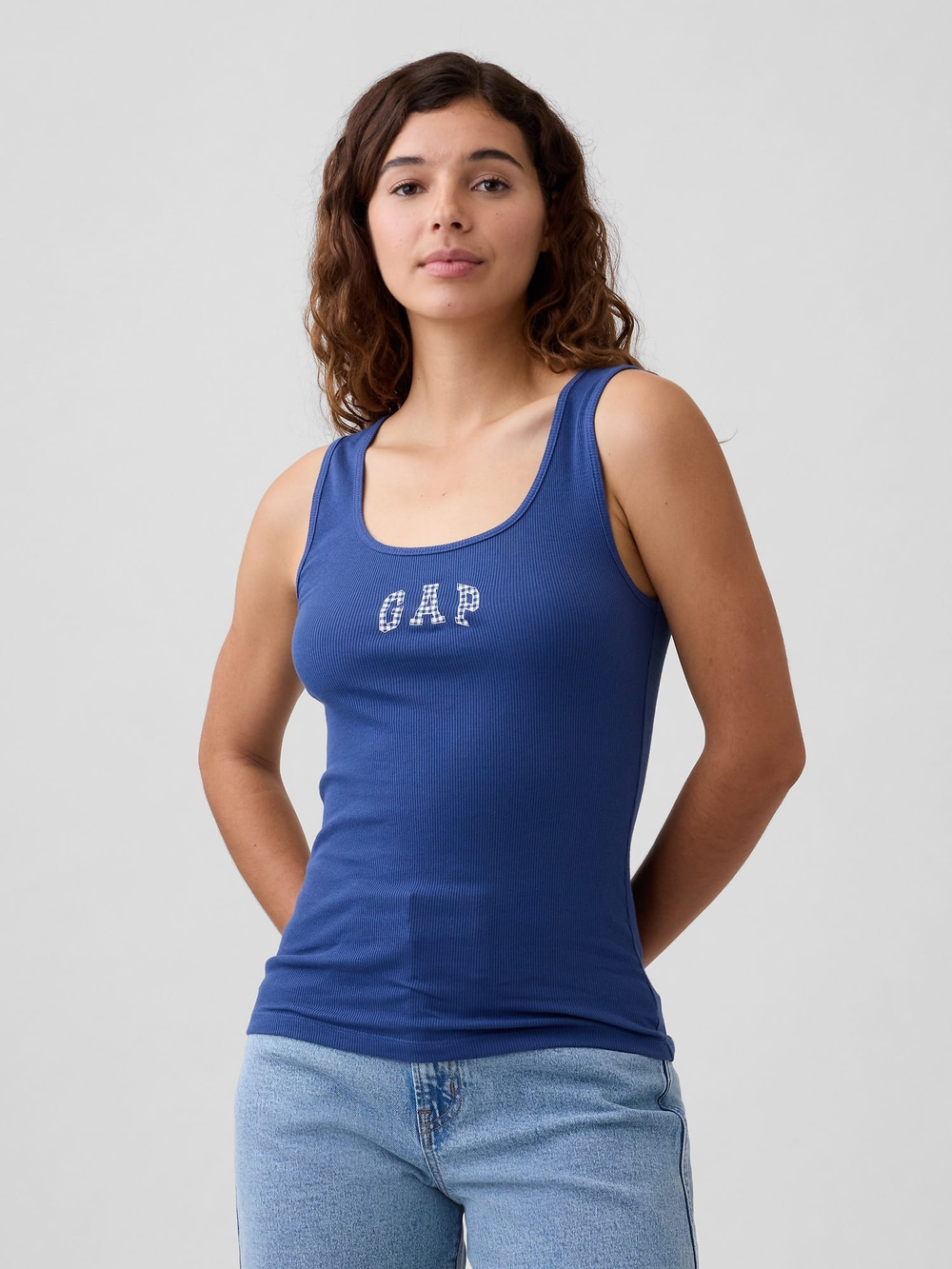 Майка с логотипом Gap в рубчик - GAP