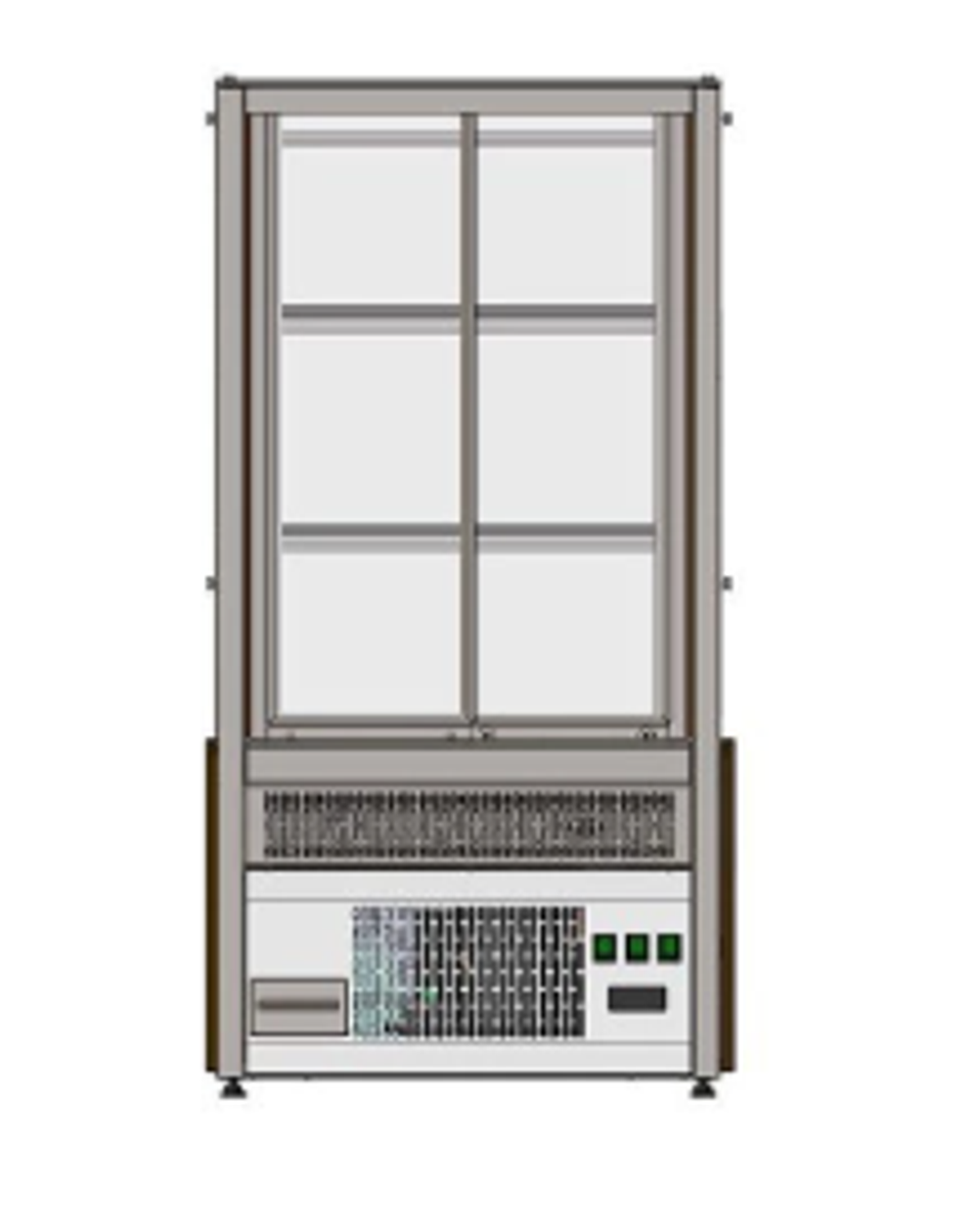 Витрина кондитерская холодильная REFETTORIO Crystal RKC22A-MV, 2 полки