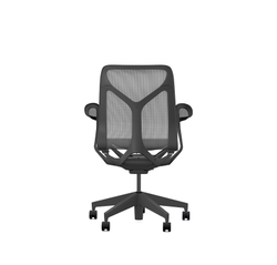 Кресло Herman Miller Cosm, средняя спинка, цвет Graphite, подлокотники «лепестки» (Leaf)
