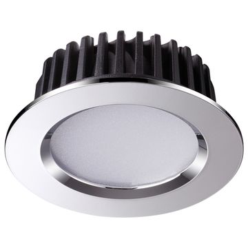 Встраиваемый светодиодный светильник 357601 хром Drum Novotech