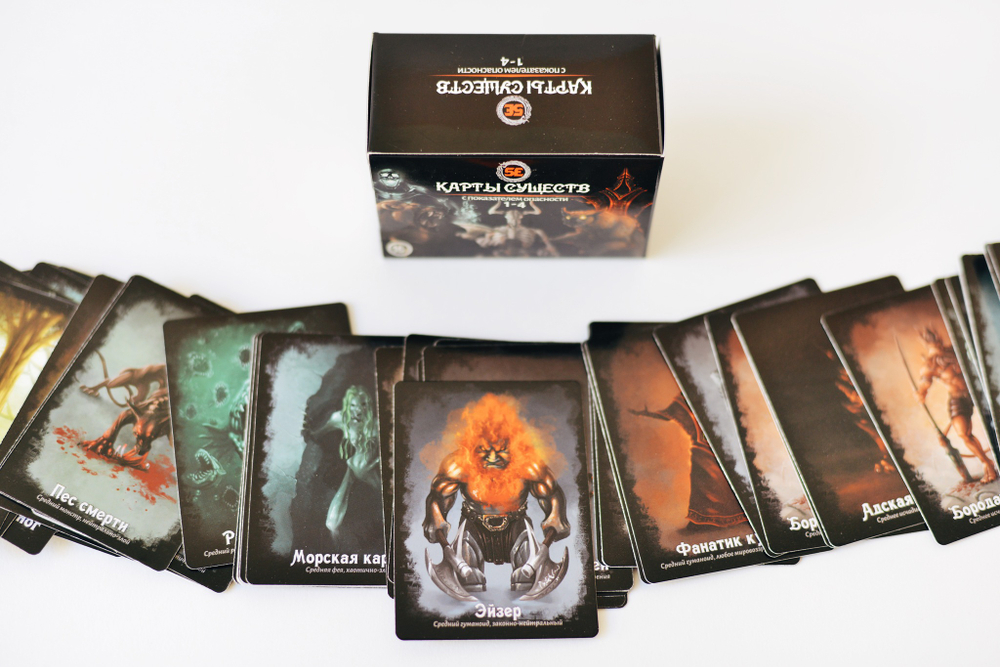 Карты существ D&D: показатель опасности 1–4